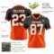 FadeFashion1583-1 Custom Black White-Orange Authentic Fade Fashion Football Jersey
