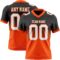 FadeFashion1583 Custom Black White-Orange Authentic Fade Fashion Football Jersey