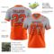 Custom Gray Orange-Navy Authentic Fade Fashion Football Jersey