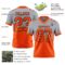 FadeFashion1589-1 Custom Gray Orange-Black Authentic Fade Fashion Football Jersey