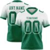 Custom White Kelly Green Authentic Fade Fashion Football Jersey