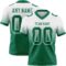 FadeFashion1591 Custom White Kelly Green Authentic Fade Fashion Football Jersey