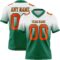 FadeFashion1592 Custom White Orange-Kelly Green Authentic Fade Fashion Football Jersey