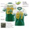 FadeFashion1593-1 Custom White Gold-Kelly Green Authentic Fade Fashion Football Jersey