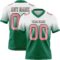 FadeFashion1595 Custom White Medium Pink-Kelly Green Authentic Fade Fashion Football Jersey