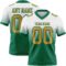 FadeFashion1596 Custom White Old Gold-Kelly Green Authentic Fade Fashion Football Jersey