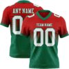 Custom Red White-Kelly Green Authentic Fade Fashion Football Jersey