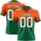 FadeFashion1598 Custom Orange White-Kelly Green Authentic Fade Fashion Football Jersey