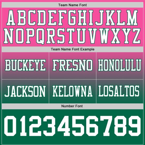 Custom Pink White-Kelly Green Authentic Fade Fashion Football Jersey