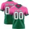 FadeFashion1600 Custom Pink White-Kelly Green Authentic Fade Fashion Football Jersey