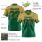 FadeFashion1603-1 Custom Old Gold Kelly Green-Black Authentic Fade Fashion Football Jersey