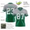 FadeFashion1604-1 Custom Gray White-Kelly Green Authentic Fade Fashion Football Jersey