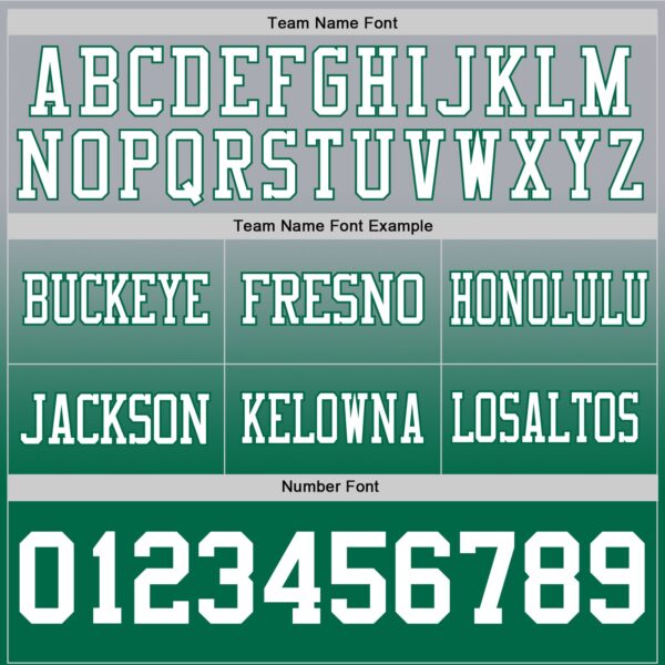 Custom Gray White-Kelly Green Authentic Fade Fashion Football Jersey