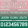 Custom Medium Pink White-Kelly Green Authentic Fade Fashion Football Jersey