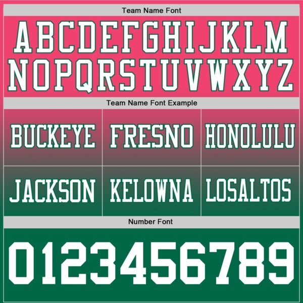 Custom Neon Pink White-Kelly Green Authentic Fade Fashion Football Jersey