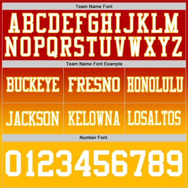 Custom Red White-Gold Authentic Fade Fashion Football Jersey