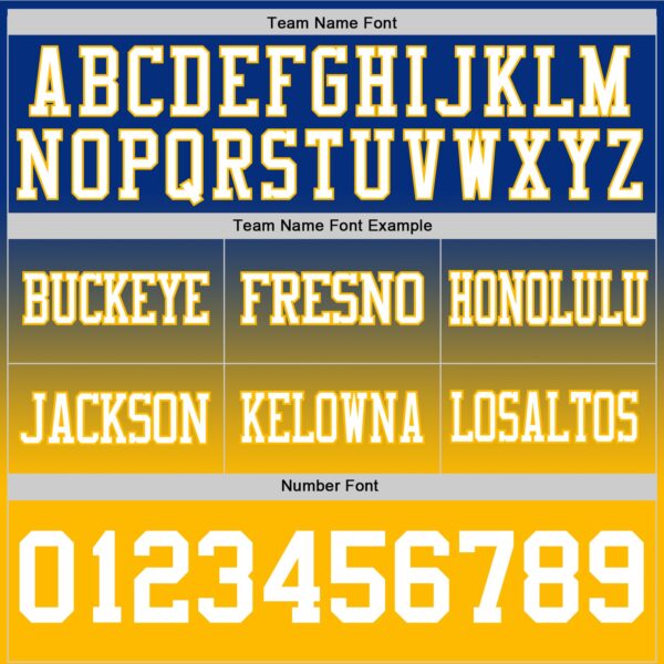 Custom Royal White-Gold Authentic Fade Fashion Football Jersey