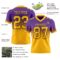 FadeFashion1614-1 Custom Purple Gold-Black Authentic Fade Fashion Football Jersey