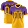 Custom Purple Gold-Black Authentic Fade Fashion Football Jersey