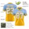 FadeFashion1617-1 Custom Light Blue White-Gold Authentic Fade Fashion Football Jersey