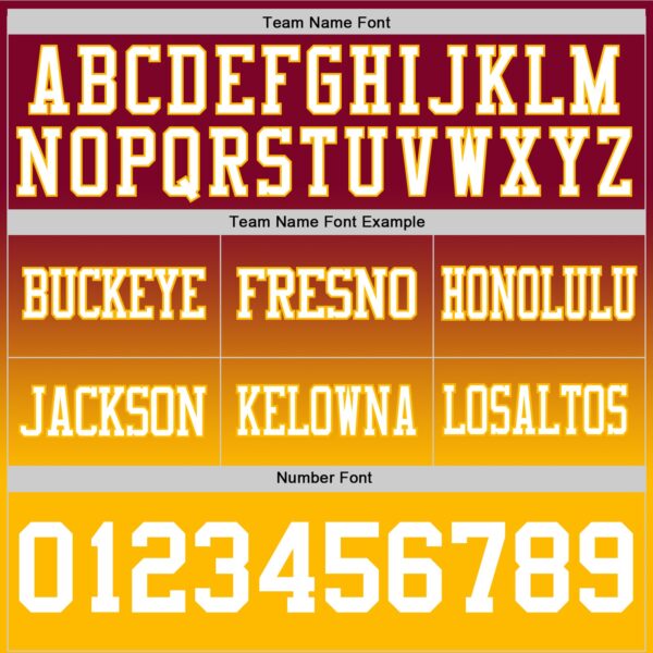 Custom Maroon White-Gold Authentic Fade Fashion Football Jersey