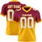 FadeFashion1618 Custom Maroon White-Gold Authentic Fade Fashion Football Jersey