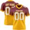 FadeFashion1619 Custom Burgundy White-Gold Authentic Fade Fashion Football Jersey