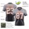 FadeFashion1621-1 Custom Gray White Steel Gray-Orange Authentic Fade Fashion Football Jersey