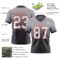FadeFashion1622-1 Custom Gray White Steel Gray-Red Authentic Fade Fashion Football Jersey