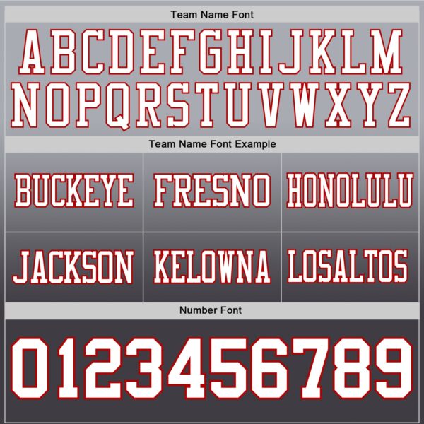 Custom Gray White Steel Gray-Red Authentic Fade Fashion Football Jersey