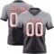 FadeFashion1622 Custom Gray White Steel Gray-Red Authentic Fade Fashion Football Jersey