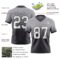 FadeFashion1623-1 Custom Gray White Steel Gray-Black Authentic Fade Fashion Football Jersey