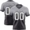 FadeFashion1623 Custom Gray White Steel Gray-Black Authentic Fade Fashion Football Jersey