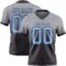 FadeFashion1624 Custom Gray Light Blue-Steel Gray Authentic Fade Fashion Football Jersey