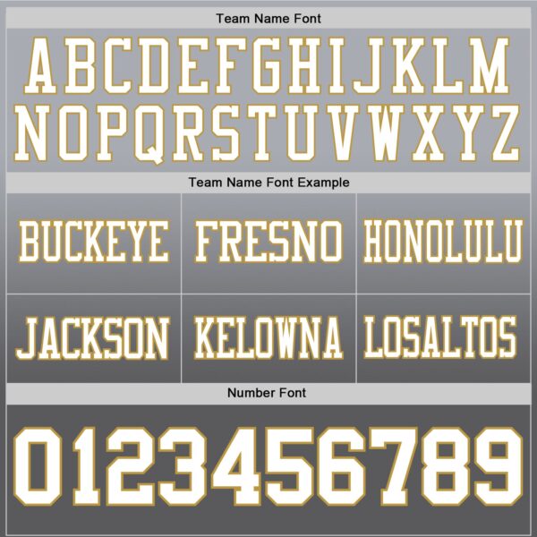 Custom Gray White Steel Gray-Old Gold Authentic Fade Fashion Football Jersey