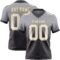 FadeFashion1626 Custom Gray White Steel Gray-Old Gold Authentic Fade Fashion Football Jersey