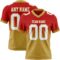 FadeFashion1627 Custom Red White-Old Gold Authentic Fade Fashion Football Jersey