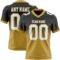 FadeFashion1630 Custom Black White-Old Gold Authentic Fade Fashion Football Jersey