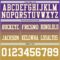 FadeFashion1631-2 Custom Purple White-Old Gold Authentic Fade Fashion Football Jersey