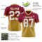 FadeFashion1634-1 Custom Maroon White-Old Gold Authentic Fade Fashion Football Jersey
