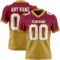 FadeFashion1634 Custom Maroon White-Old Gold Authentic Fade Fashion Football Jersey