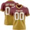 FadeFashion1635 Custom Burgundy White-Old Gold Authentic Fade Fashion Football Jersey