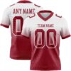Custom White Cardinal Authentic Fade Fashion Football Jersey