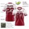 Custom White Cardinal-Black Authentic Fade Fashion Football Jersey