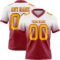 FadeFashion1658 Custom White Gold-Cardinal Authentic Fade Fashion Football Jersey