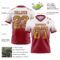 FadeFashion1659-1 Custom White Old Gold-Cardinal Authentic Fade Fashion Football Jersey