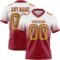 FadeFashion1659 Custom White Old Gold-Cardinal Authentic Fade Fashion Football Jersey