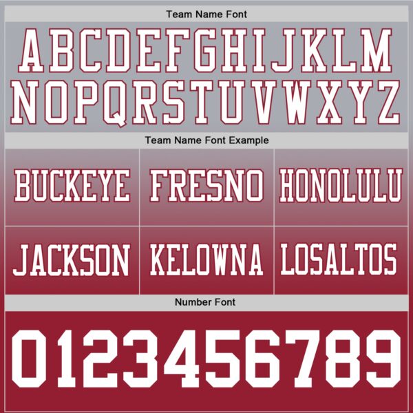 Custom Gray White-Cardinal Authentic Fade Fashion Football Jersey