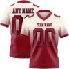 Custom Cream Cardinal-Black Authentic Fade Fashion Football Jersey