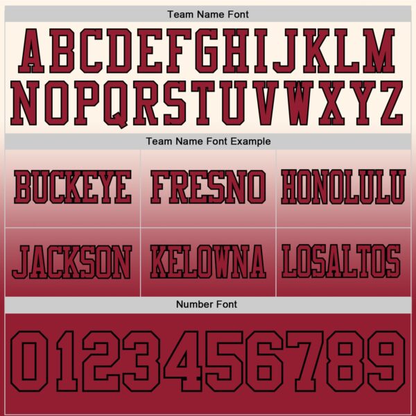 Custom Cream Cardinal-Black Authentic Fade Fashion Football Jersey